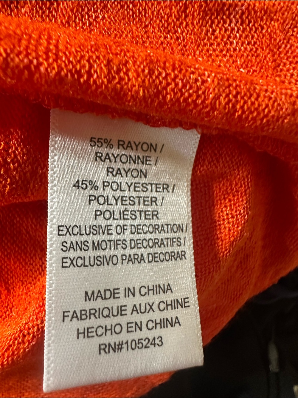bobeau Orange V-Neck Cap Sleeve Blouse - Picture 5 of 5